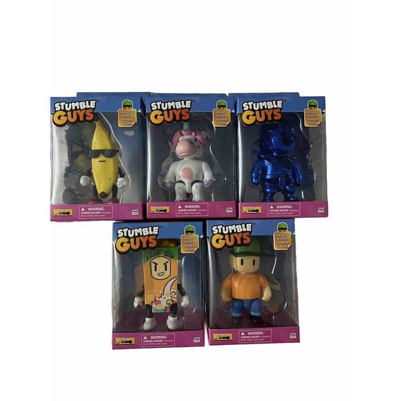 Stumble Guys 4.5” Action Figures In Window Box 2024 Complete Set Lot Of FIVE - Picture 1 of 8